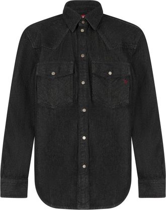 Diesel D-Ocean Denim Shirt - Heren - Spijkeroverhemden - Zwart - S - Denim - Overhemden