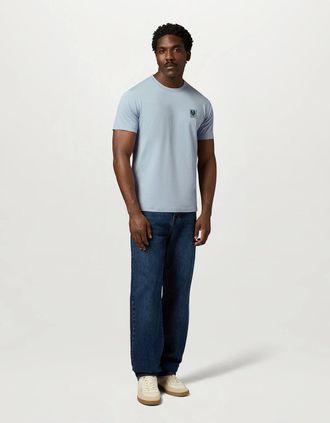 Belstaff Mens Belstaff Mens Icon Logo T-Shirt - Mist Blue - Size: 40
