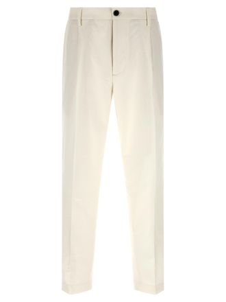 Department Five White Cotton Casual Mens Pants