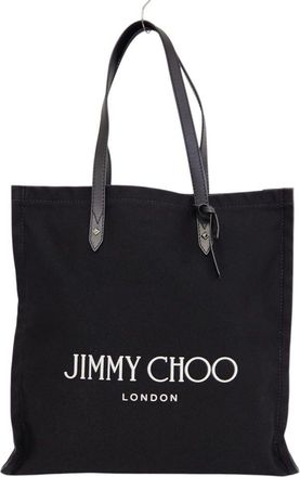 Jimmy Choo London LOGOTOTEFFQ Canvas Tote Bag