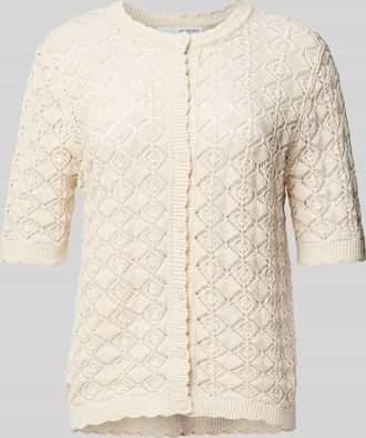 Selected Cardigan mit 1/2-Arm Modell SOFIA in Offwhite, Gr&ouml;&szlig;e XS