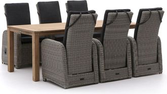 Intenso Furniture Intenso Umbria/ROUGH-S 220cm dining tuinset 7-delig verstelbaar