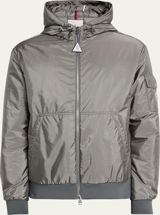 Moncler Mens Poiliot Hooded Nylon Down Jacket