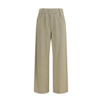 Brunello Cucinelli Beige Cotton Casual Womens Pants