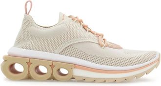 Ferragamo Technical Knit Sneakers - Dames - Sneakers - Grijs - 34 1/2 EU - Polyester - Schoenen