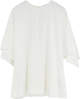 Stella McCartney Satijnen Kanten Blouse - Dames - Blouses - Wit - L - Satijn - Overhemden