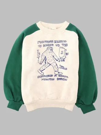 Bobo Choses Raglan Cotton Sweatshirt - White