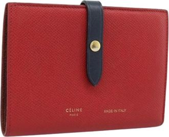 Celine Pre-owned Vintage Bifold Portemonnee - Dames - Vintage Accessoires - Rood - ONE Size - Leer - Vintage