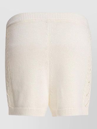 Loulou Studio shorts cable pattern ribbed hem waistband