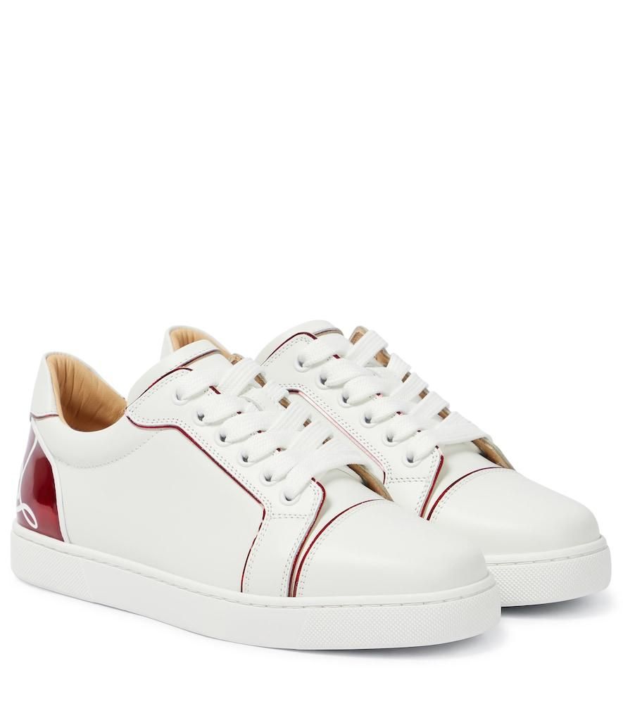 Plain white louboutin trainers best sale