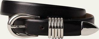 D&eacute;hanche Hollyhock Leather Belt