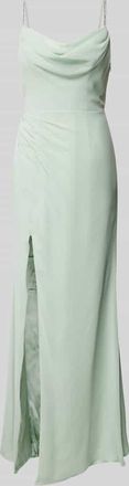 Luxuar Luxuar Abendkleid mit Wasserfall-Ausschnitt in Hellgruen, Größe 34