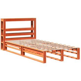 vidaXL Bed Frame without Mattress Wax Brown 90x200 cm Solid Wood Pine vidaXL