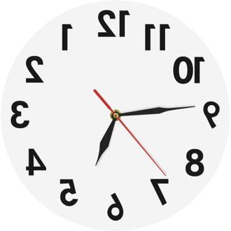 Gabrielle Gabrielle Reloj De Pared Invertido A Pilas, Decoraci&oacute;n De Pared Art&iacute;stica Creativa, Reloj Digital Con Hora, Decoraci&oacute;n Del Hogar