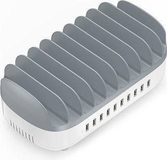 OEM Estaci&oacute;n De Carga Inteligente Duk-10p-v1 Para Tel&eacute;fonos Y Tabletas Con 10 Puertos Usb-a - Blanca
