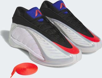 adidas Basketballschuh ADIDAS PERFORMANCE ANTHONY EDWARDS 2, Gr. 42,5, cloud wei&szlig;, lucid rot, silber metallic, Synthetik, Textil, Schuhe Basketballschuh