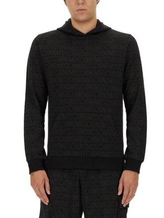 Moschino All-Over Logo Print Sweatshirt