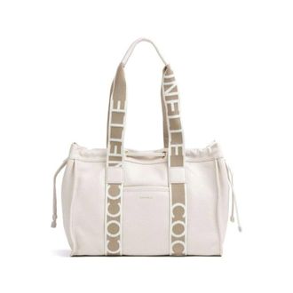 Coccinelle Tote Bags, female, White, Size: ONE SIZE 2Day Signature Handbag