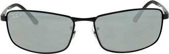 Ray-Ban Ray Ban Polarized Grey Gradient Rectangular Mens Sunglasses RB3498 006/81 61