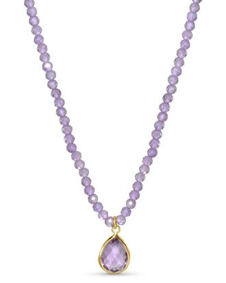 Jewelmak 14K Pink Amethyst Necklace