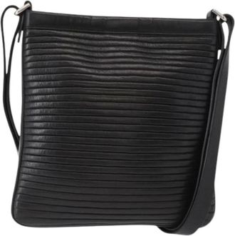 Ferragamo Pre-owned Cross Body Bags, female, Black, Size: ONE SIZE Pre-owned Leather Cross Body Bag