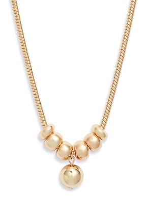 Nordstrom Beaded Orb Pendant Necklace in Gold at Nordstrom