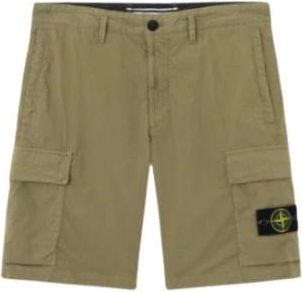 Stone Island Cargo Shorts Tela Paracadute - Heren - Korte Broeken - Groen - W32 - Katoen - Korte Broeken
