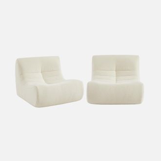 Sweeek Sof&aacute; Modular En Borreguito Texturizado, 2 Plazas