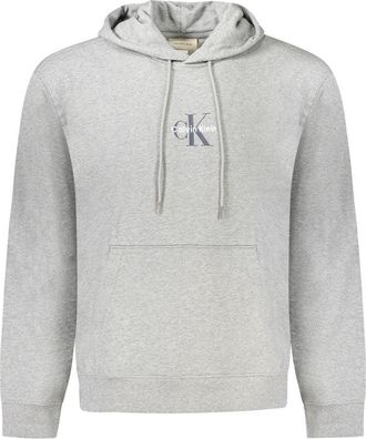 Calvin Klein Grijs Katoenen Heren Sweatshirt met Kap