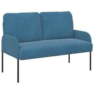 vidaXL Sof&aacute;s Con Coj&iacute;n 110cm Azul Madera Contrachapada Vidaxl