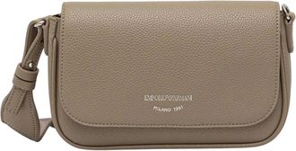 Emporio Armani Logo-print Crossbody Tas - Dames - Schoudertassen - Bruin - ONE Size - Tassen