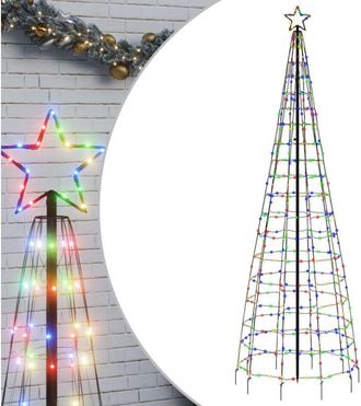 vidaXL Árbol de Navidad LED con estacas 570 LEDs de colores 300 cm vidaXL
