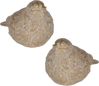A&B Home Set Of 2 Golden Warbler Accents