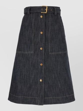Moncler belt loop skirt featuring patch pockets