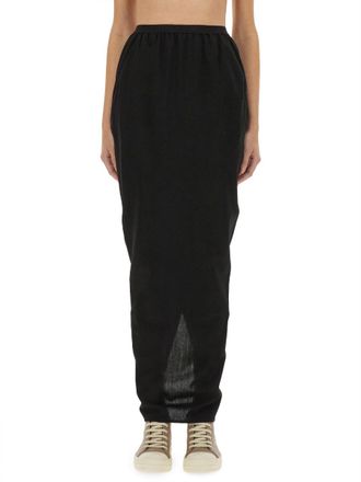 Rick Owens Wool Maxi Skirt - Black