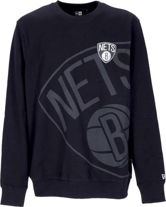 New Era Brooklyn Nets Crewneck Sweatshirt Zwart - Heren - Sweatshirts - Zwart - XL - Katoen - Hoodies & sweatvesten