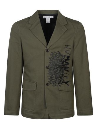 Comme Des Gar&ccedil;ons Dark Green Graphic Jacket