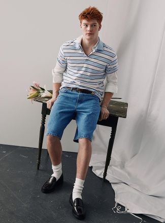 Le 31 Mens Medium-blue jort Inseam: 11