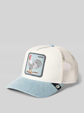 Goorin Brothers Trucker Cap mit Motiv-Patch Modell Denim Rooster in Jeansblau, Gr&ouml;&szlig;e 1