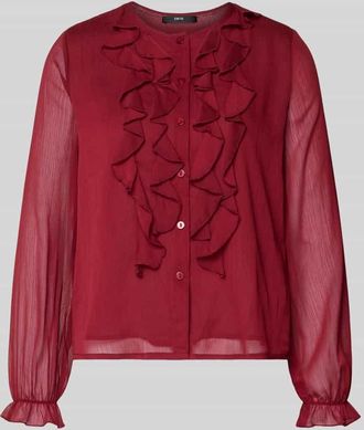 Zero Hemdbluse mit Knopfleiste in Rot, Gr&ouml;&szlig;e 34