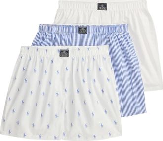 Polo Ralph Lauren Boxer con stampa (3 pezzi) - Bianco
