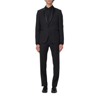 Tagliatore Single Breasted Suits, male, Black, Size: 2XL Single Breasted Suit