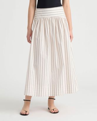 NVLT Womens Maxi Skirt With Yoke