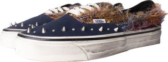 Vans Womens Sneakers Authentic 44 Mohair Blue Blue-Multicolour Majority Textile With Leather Trainers Blue/multicolour
