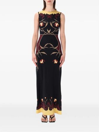 Marine Serre Floral-print Sleeveless Maxi Dress