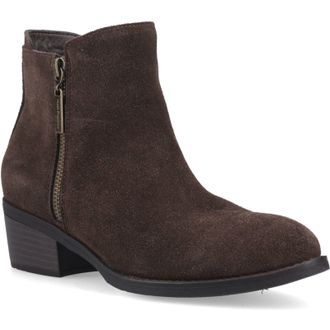 Hush Puppies Ingrid Su&egrave;de Dames Chocolade Hakken Enkelbooties
