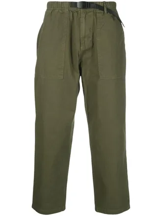 Gramicci elasticated drawstring-waistband trousers - men - Cotton - L - Green
