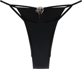 Dolce & Gabbana DG-logo cut-out bikini bottoms - women - Polyamide/Polyamide/Spandex/Elastane/Spandex/Elastane - 5 - Black