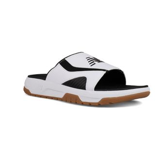 New Balance Mens Slide Sandal, White/Black, 17