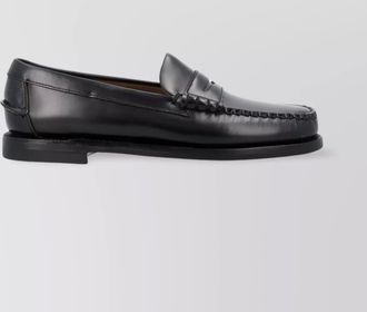 Sebago dans leather moc toe shoes